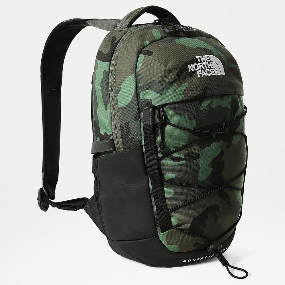 The North Face Borealis Mini Αγόρια Σακιδιο Πλατησ - Πρασινο / Καμουφλάζ / Μαυρα (WDPV68593)